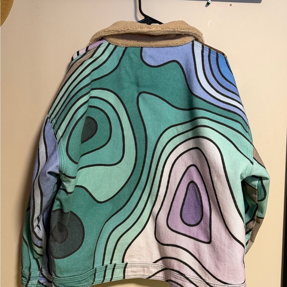 Reversible RYOKO RAIN 70s Work Jacket with Abstract Design - M - Picture 5 of 6